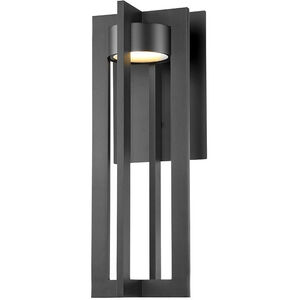 Chamber LED 20 inch Black Outdoor Wall Light, dweLED