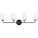 Kline LED 33 inch Black Bath Light Wall Light