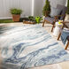 Intense 138 X 98 inch Ice Blue Rug, Rectangle