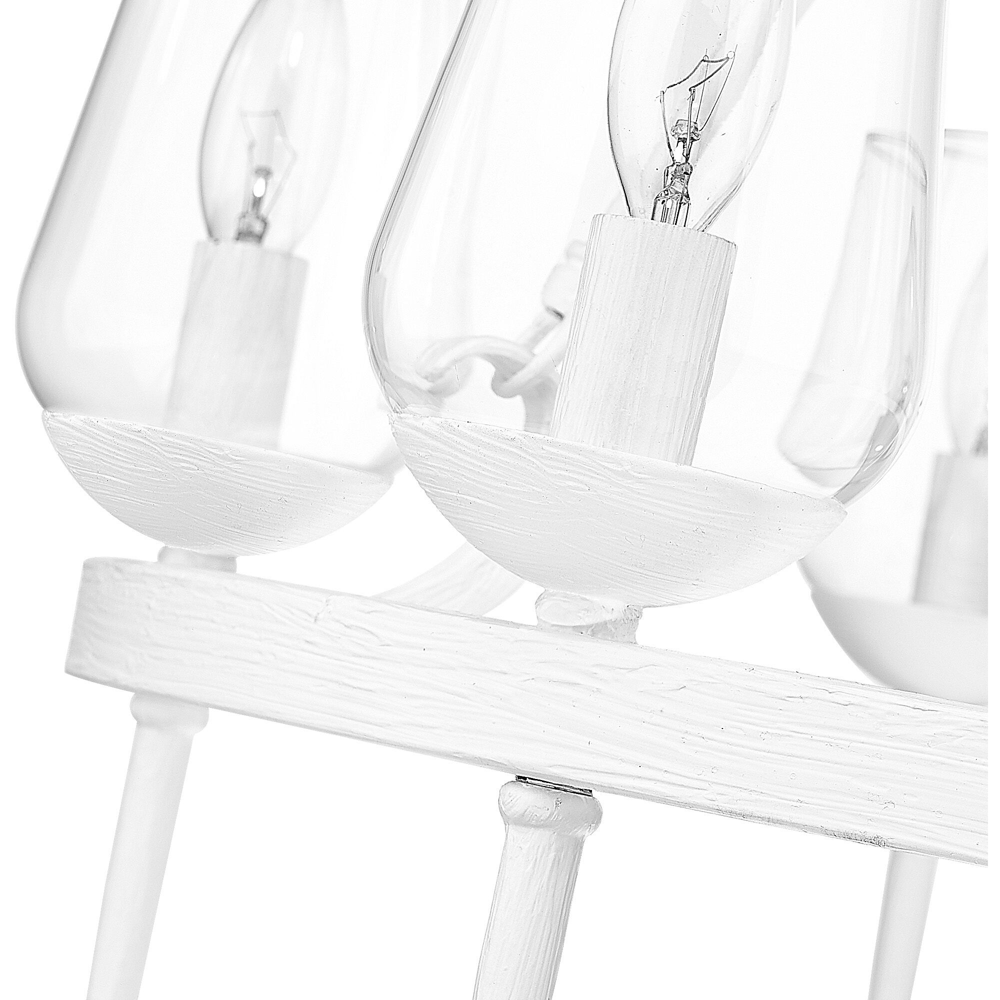 Regent 25.63 inch 60.00 watt Textured White Plaster Chandelier Ceiling Light