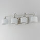 Bisque 4 Light 32 inch Polished Nickel Bath Vanity Wall Light
