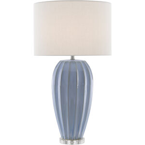 Bluestar 33 inch 150 watt Light Blue/Clear Table Lamp Portable Light