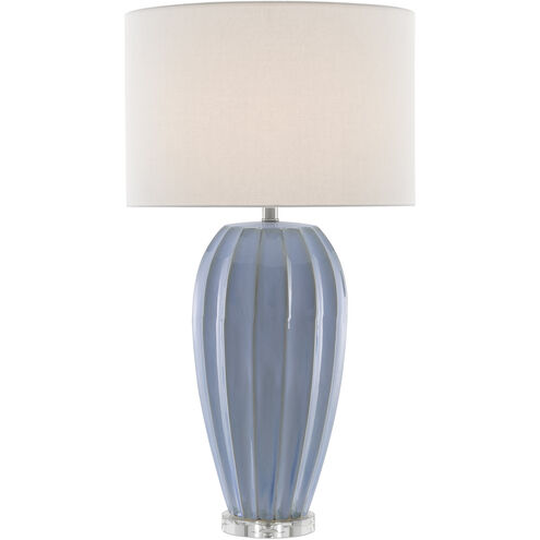 Bluestar 33 inch 150 watt Light Blue/Clear Table Lamp Portable Light