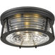 Cape Harbor 3 Light 16 inch Matte Black Flush Mount Ceiling Light