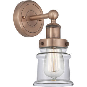 Canton 1 Light 5.25 inch Antique Copper and Clear Sconce Wall Light
