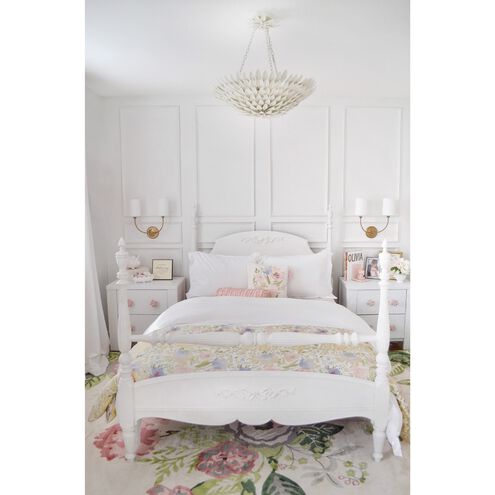 Broche 6 Light 24.5 inch Matte White Chandelier Ceiling Light