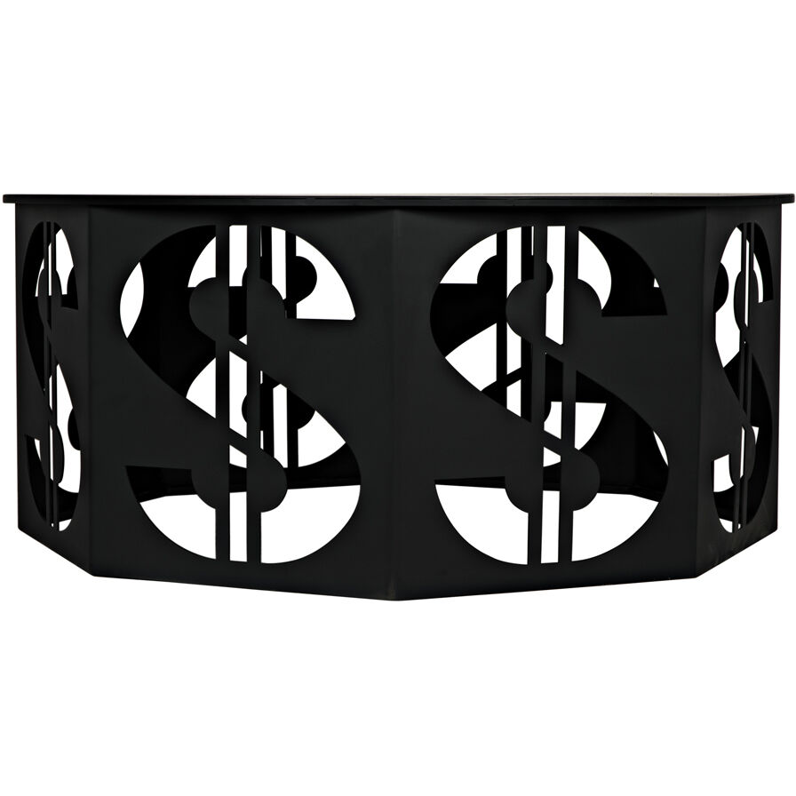 Dollar 39 X 39 inch Matte Black Coffee Table