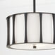 Bodie 3 Light 15 inch Matte Black Semi-Flush Mount Ceiling Light, Convertible Dual Mount