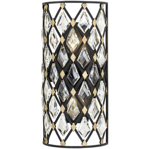 Windsor 2 Light 8 inch Carbon and Havana Gold Sconce Wall Light