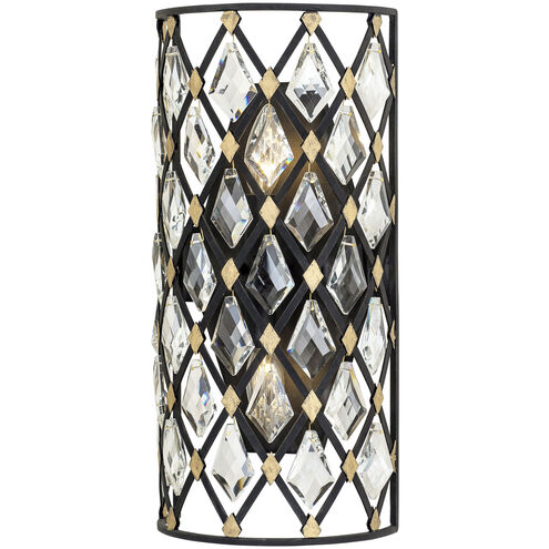 Windsor Sconce Wall Light in Carbon and Havana Gold