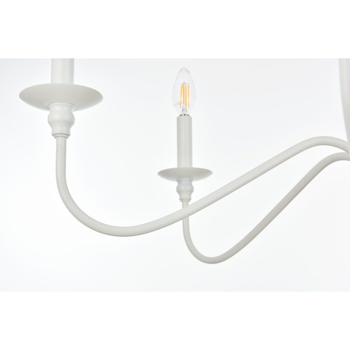 Rohan 6 Light 36 inch White Chandelier Ceiling Light