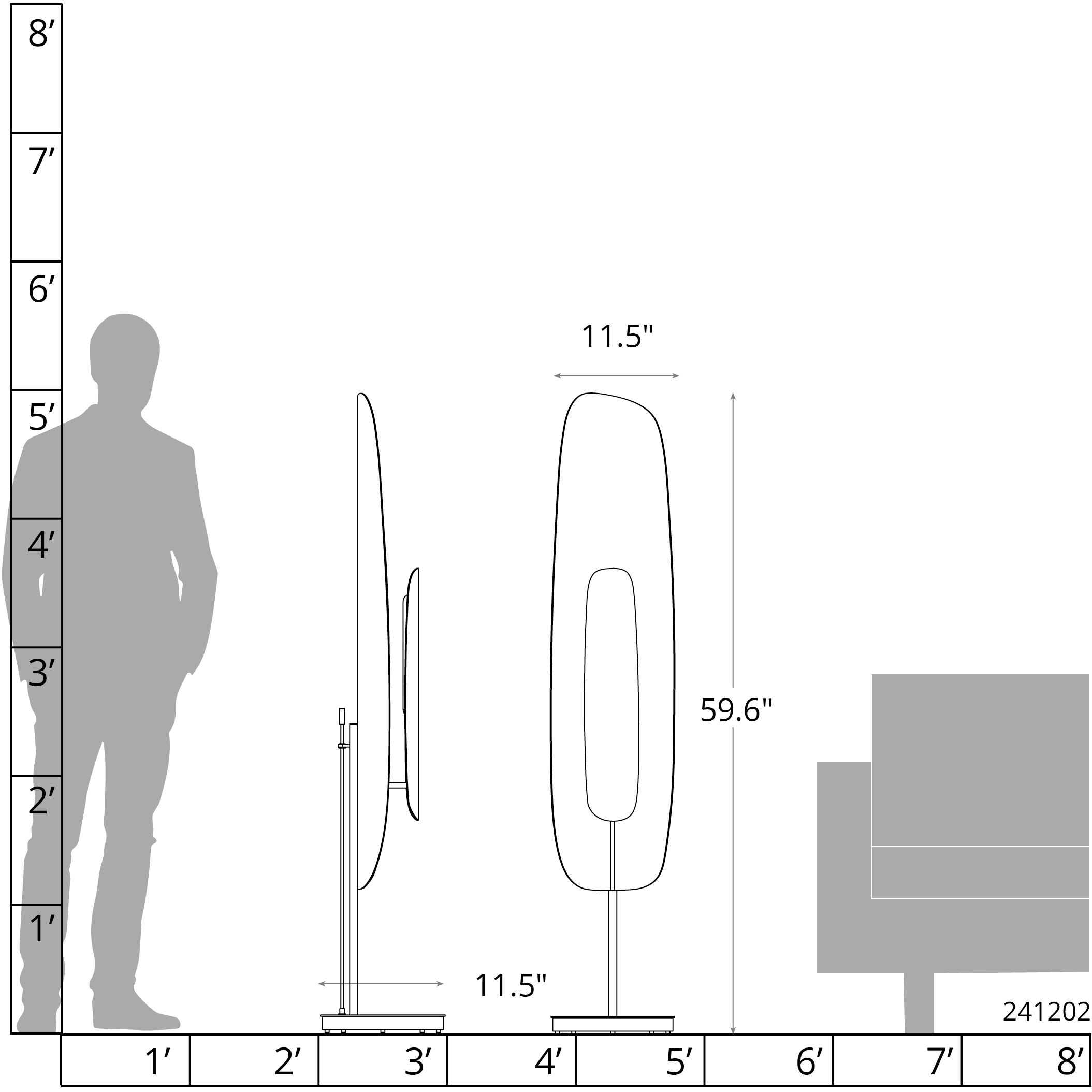 Shield 59.6 inch 18.00 watt White Floor Lamp Portable Light