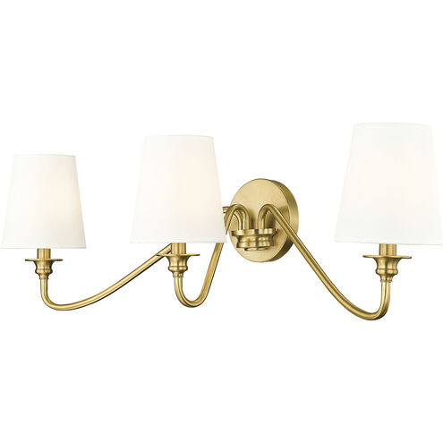 Gianna 3 Light 32 inch Modern Gold Wall Sconce Wall Light
