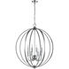 Venue 8 Light 32 inch Chrome with Clear Pendant Ceiling Light