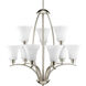 Athy 9 Light 28 inch Brushed Nickel Chandelier Ceiling Light