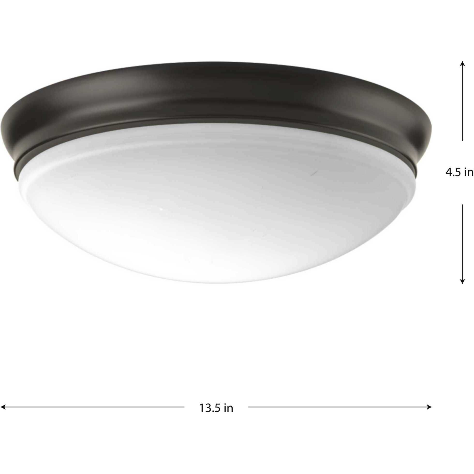 LED Flush Mount LED 13.5 inch Antique Bronze Flush Mount Ceiling Light, Progress LED