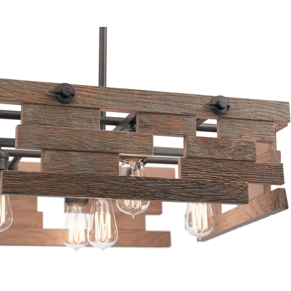 Cuyahoga Mill 5 Light 24 inch Anvil Iron Pendant Ceiling Light