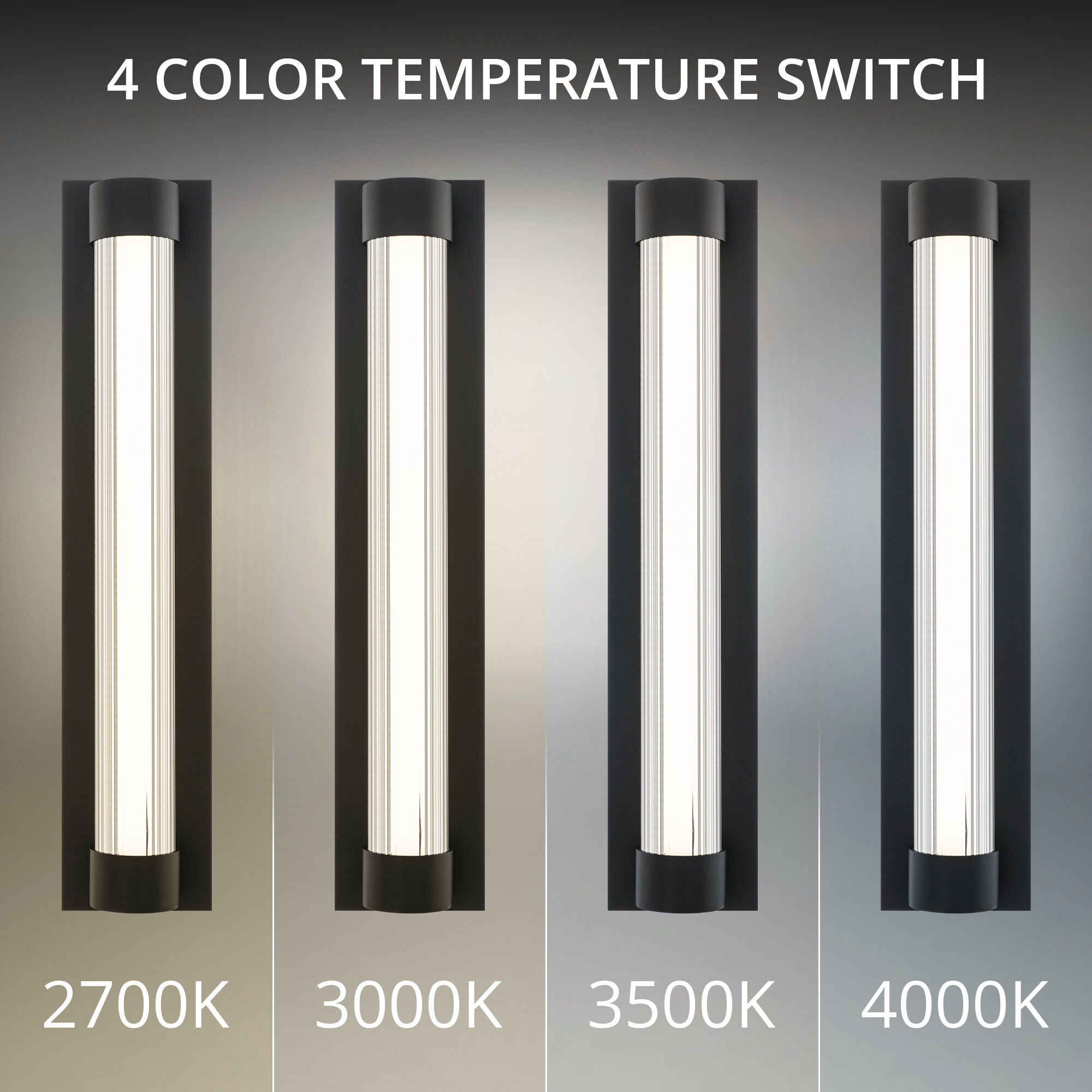 Chyzel LED 26 inch Black Outdoor Wall Lighting in 4000K