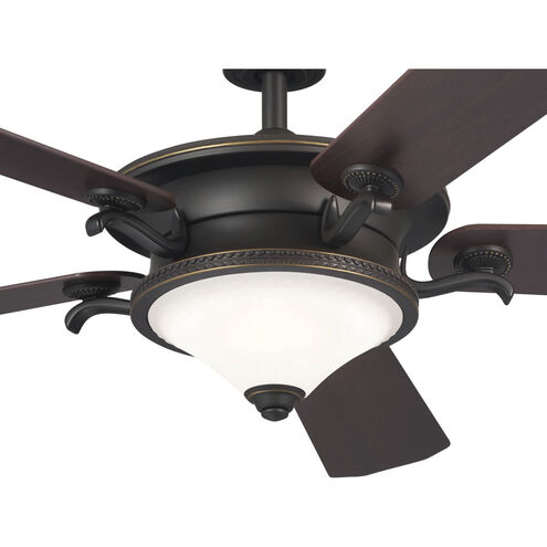 Rise 60 inch Olde Bronze with Gold Highlights with Walnut Blades Ceiling Fan