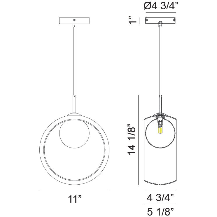 Delcia LED 11 inch Aged Gold Brass Pendant Ceiling Light in Aged Gold Brass and Clear