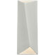 Ambiance LED 6 inch Matte White ADA Wall Sconce Wall Light, Open Top and Bottom Fixture, Diagonal