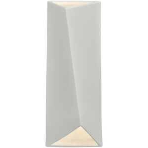 Ambiance LED 6 inch Matte White ADA Wall Sconce Wall Light, Open Top and Bottom Fixture, Diagonal