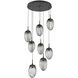 Meteo LED LED Matte Black Chandelier Ceiling Light, Round Multi-Port