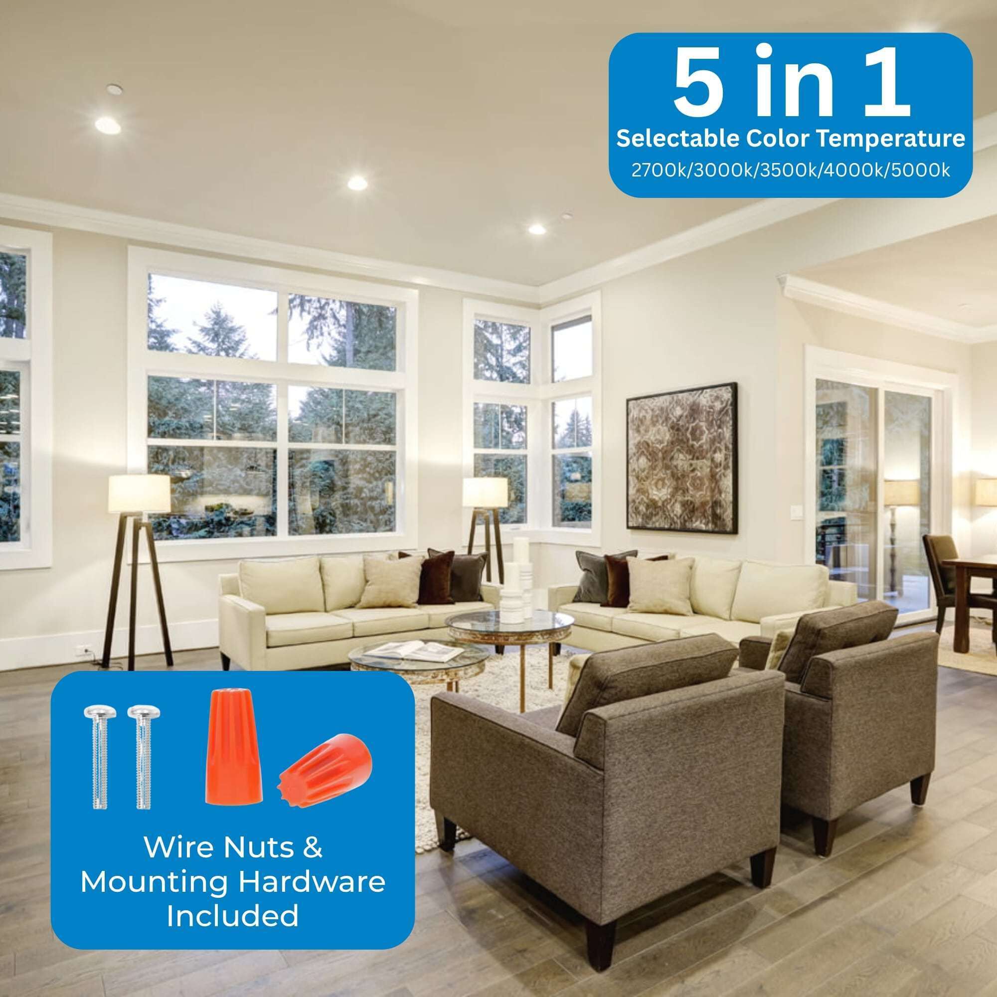 Slim LED 6.37 inch White Flush Mount Ceiling Light