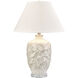 Goodell 27.5 inch 150 watt White Glazed with Clear Table Lamp Portable Light