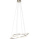 Hyvo LED 37 inch Brushed Nickel Chandelier Round Pendant Ceiling Light