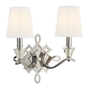 Fowler 2 Light 15 inch Polished Nickel Wall Sconce Wall Light