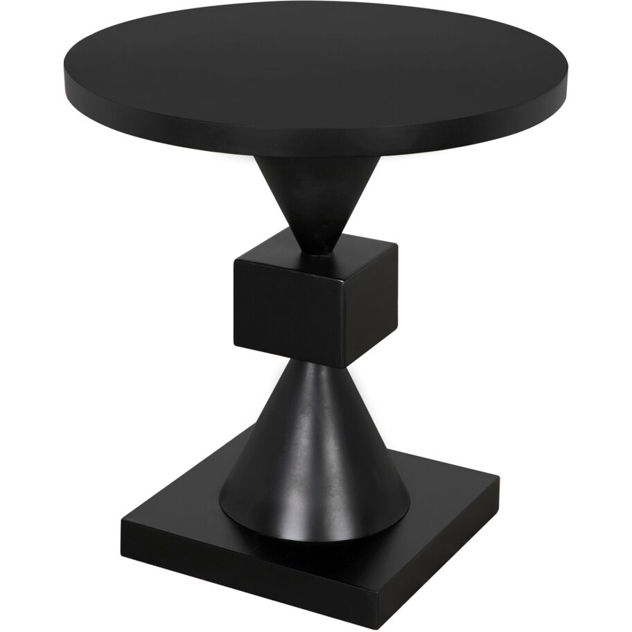 Theo 24.5 X 24 inch Matte Black Side Table