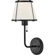 Clarke 1 Light 7.25 inch Black Sconce Wall Light