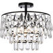 Mila 3 Light 16 inch Black Flush Mount Ceiling Light