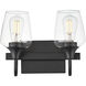 Goblet 2 Light 14 inch Black Bath Vanity Wall Light