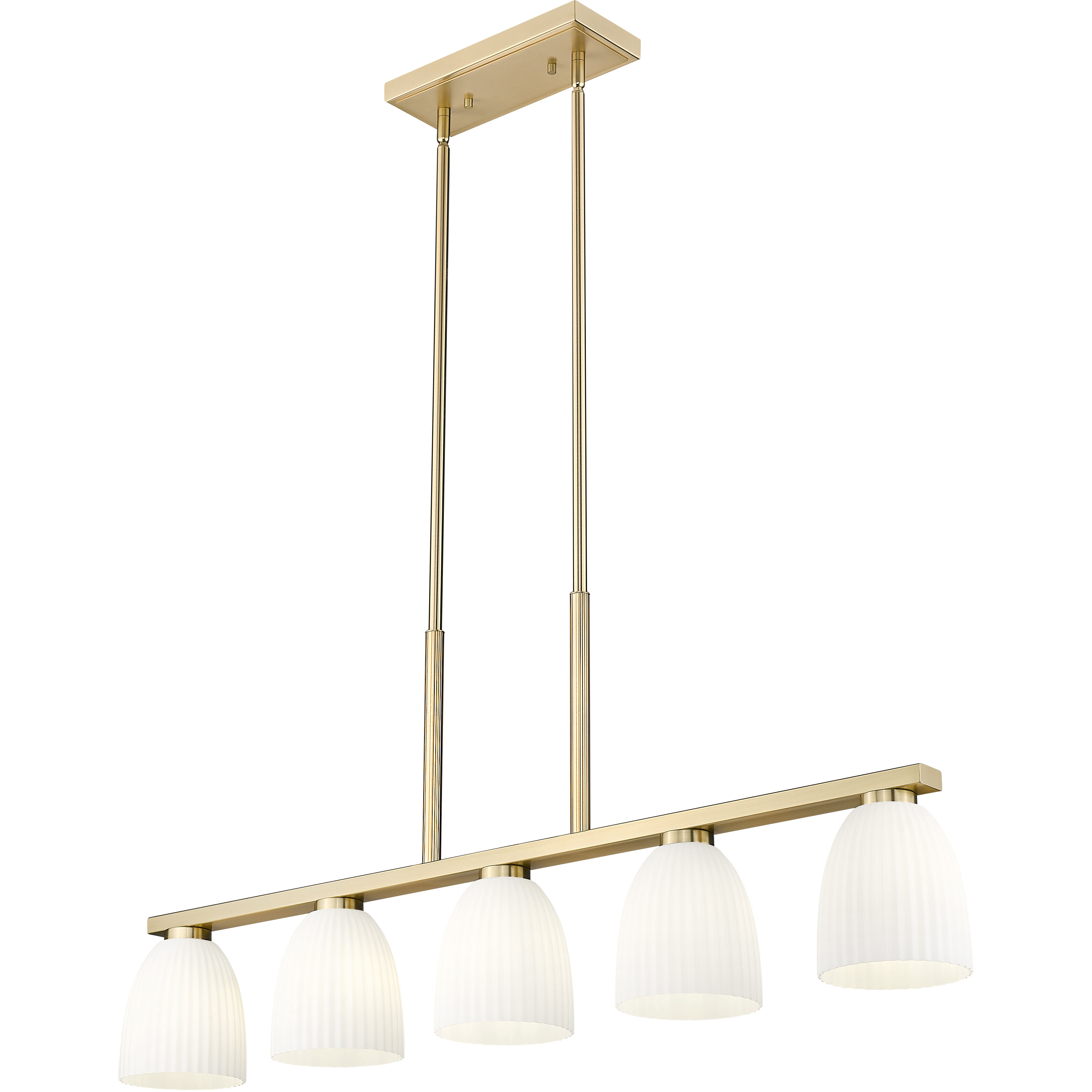 Naya Linear Chandelier Ceiling Light in Modern Gold