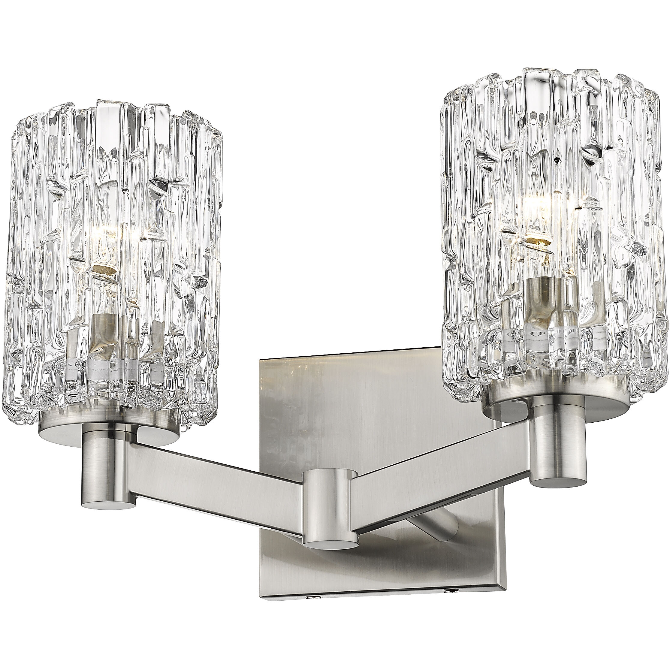Aubrey 2 Light 13.5 inch Brushed Nickel Vanity Wall Light