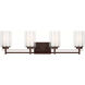 Elmwood Park 4 Light 31.25 inch Bronze Wall Bath Fixture Wall Light