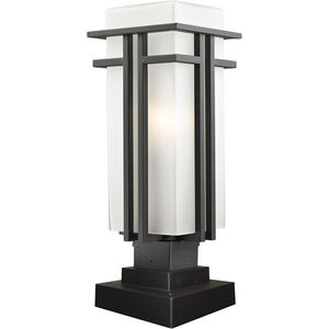 Abbey 1 Light 22 inch Outdoor Rubbed Bronze Outdoor Pier Mounted Fixture
