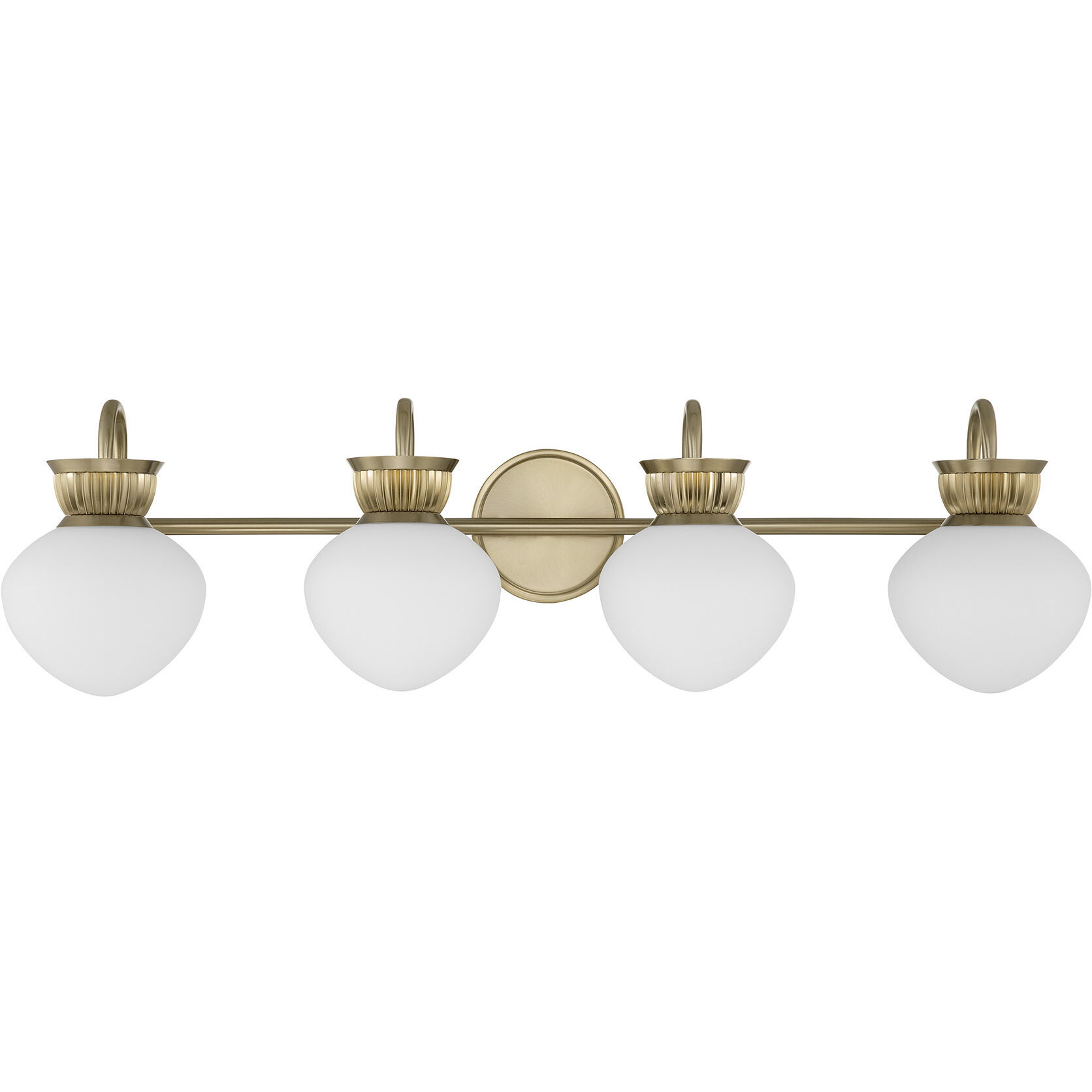 Melbourne 4 Light 33.25 inch Noble Brass Bathroom Vanity Light Wall Light