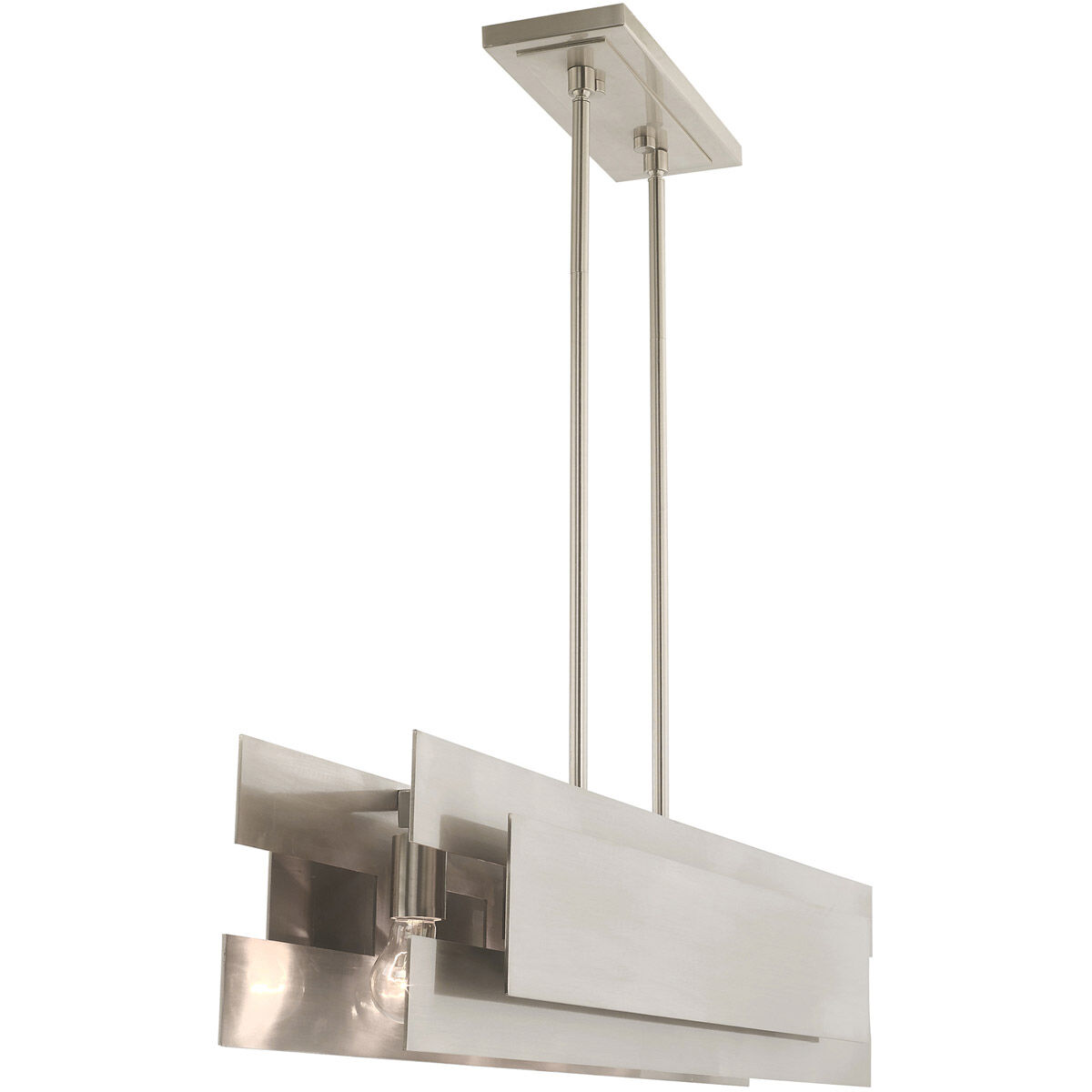 Varick 5 Light 46 inch Brushed Nickel Linear Chandelier Ceiling Light