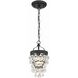 Calypso 1 Light 7.25 inch Matte Black Chandelier Ceiling Light