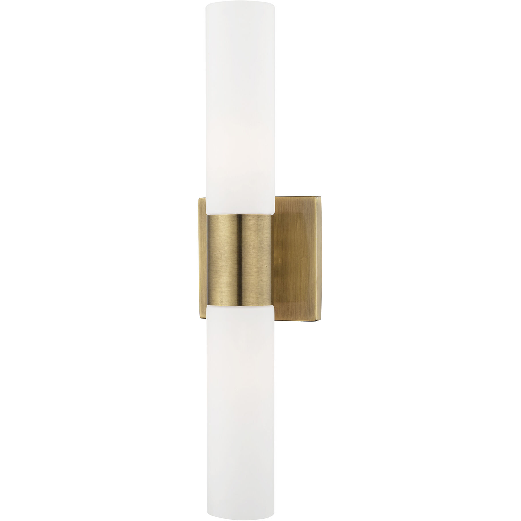 Aero 2 Light 17.75 inch Antique Brass ADA Bath Vanity Wall Light