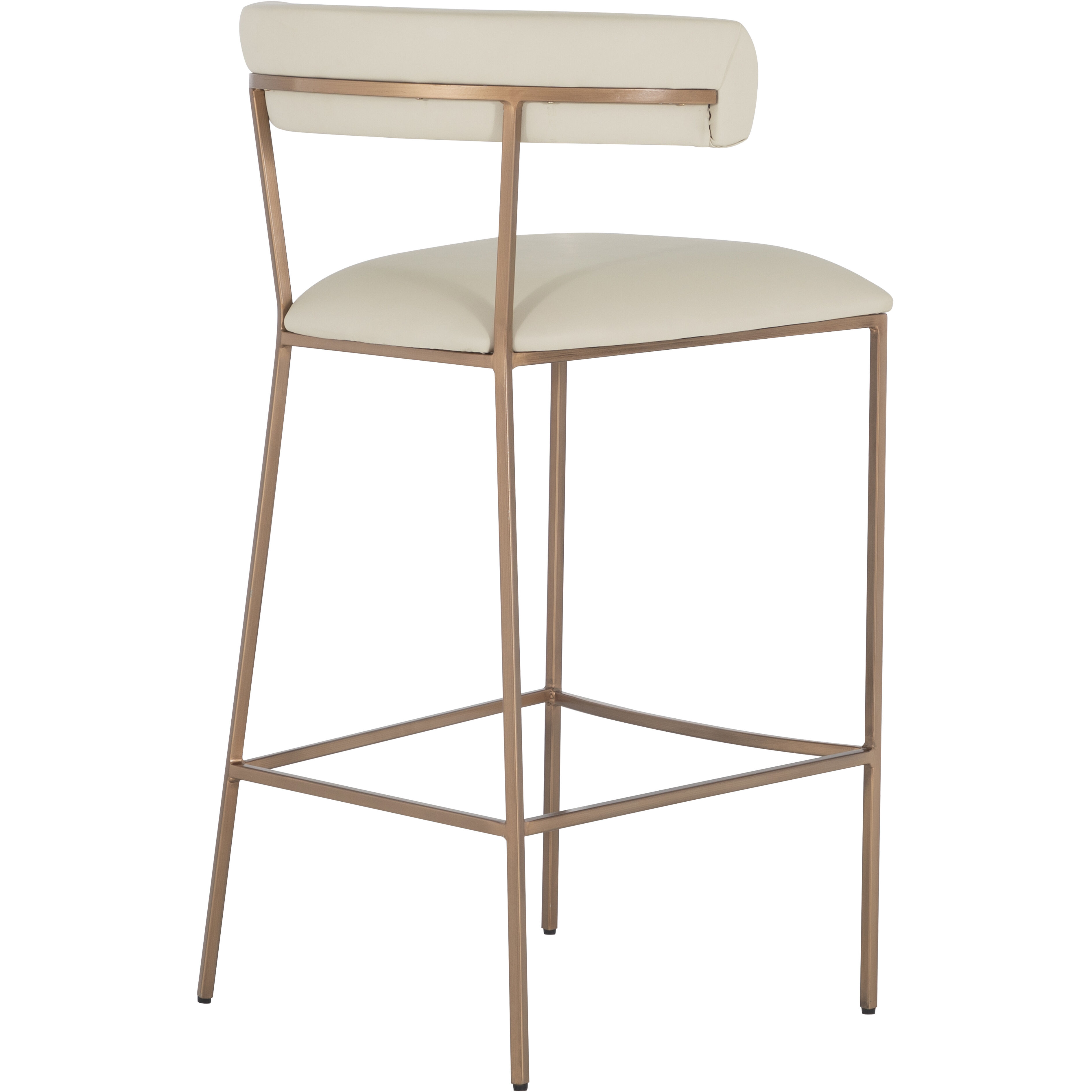 Matlock 42.75 inch White & Ivory / Yellow Bar Counter Stool