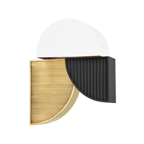 Construct LED 10.5 inch Aged Brass Wall Sconce Wall Light