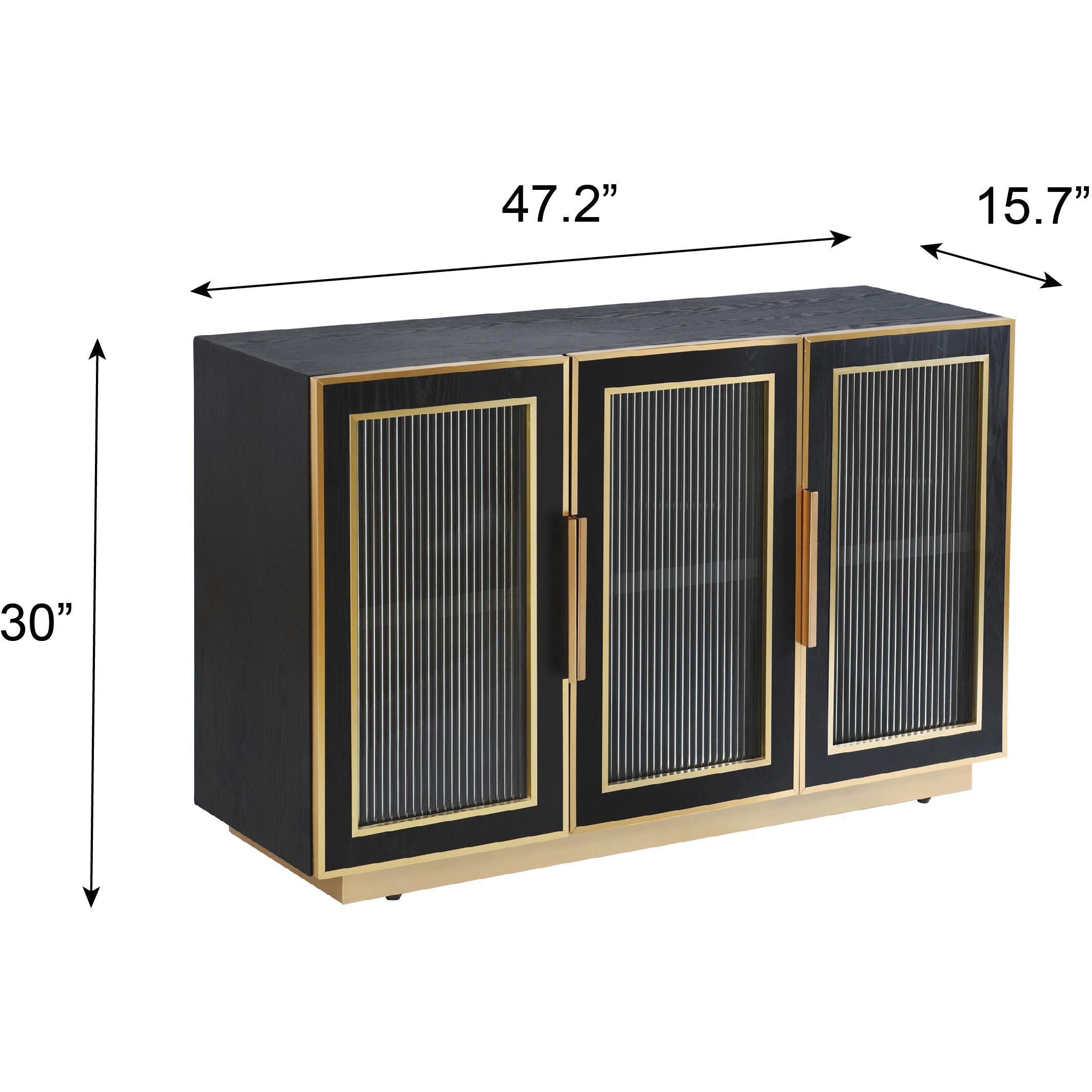 Aurelia Ebony and Gold Cabinet