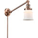 Small Canton 35 inch 60.00 watt Antique Copper Swing Arm Wall Light, Franklin Restoration