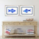 Reef Fish Blue and Metallic Framed Art