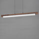 Joist LED 45.25 inch Walnut and Black Linear Pendant Ceiling Light