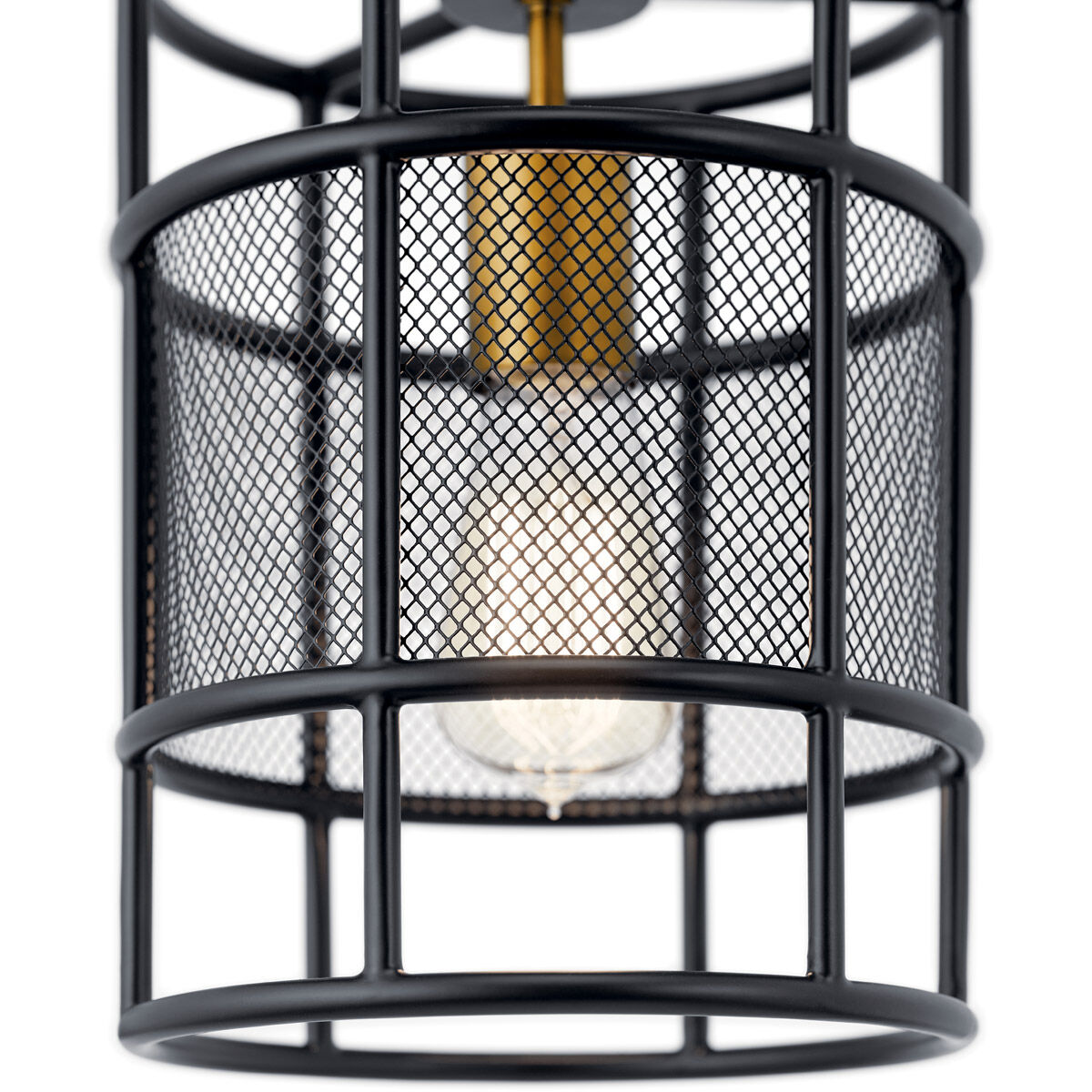 Piston 1 Light 8 inch Black Mini Pendant Ceiling Light